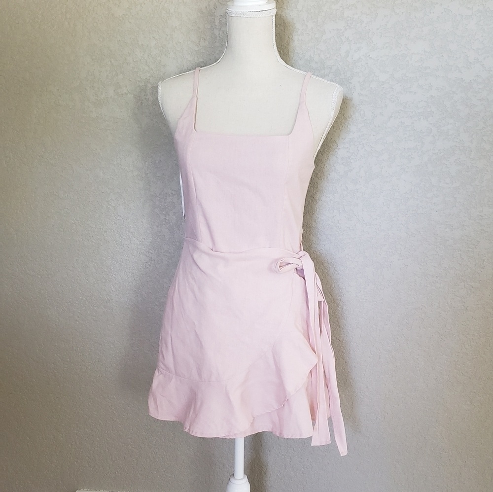 Princess polly  front faux wrap mini dress size 12
